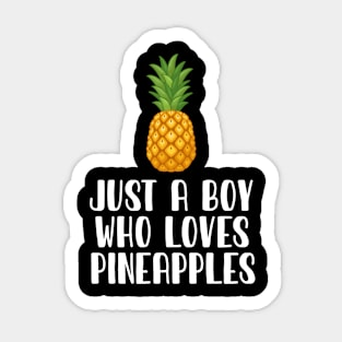 Just A Boy Who Loves Pineapples Sticker